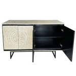 MOTHER OF PEARL HAND MADE SWIRL SIDEBOARD - Furniture > Dining > Buffets & Sideboards