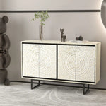 MOTHER OF PEARL HAND MADE SWIRL SIDEBOARD - Furniture > Dining > Buffets & Sideboards