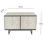 MOTHER OF PEARL HAND MADE SWIRL SIDEBOARD - Furniture > Dining > Buffets & Sideboards