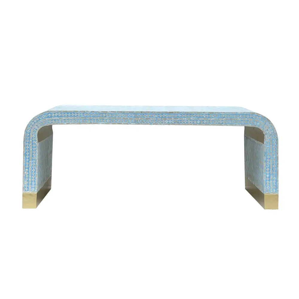 MOTHER OF PEARL MEDITERRANEAN BREEZE LOW PROFILE COFFEE TABLE - Furniture > Living Room > Coffee Tables