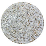 MOTHER OF PEARL MOSAIC HARMONY TW0-TIERED SIDE TABLE - Furniture > Living Room > Side Tables