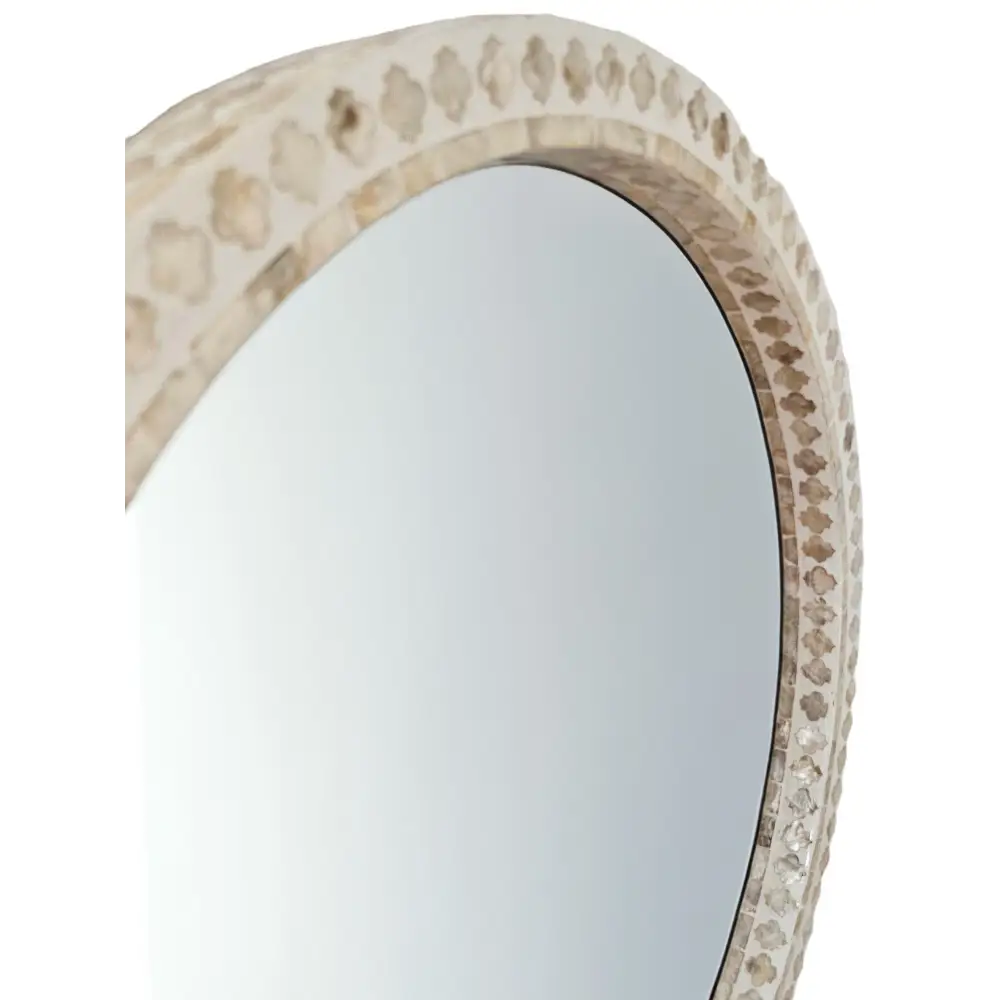 MOTHER OF PEARL RADIANCE ROUND WALL MIRROR - Home & Garden > Decor > Mirrors