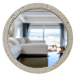 MOTHER OF PEARL RADIANCE ROUND WALL MIRROR - Home & Garden > Decor > Mirrors
