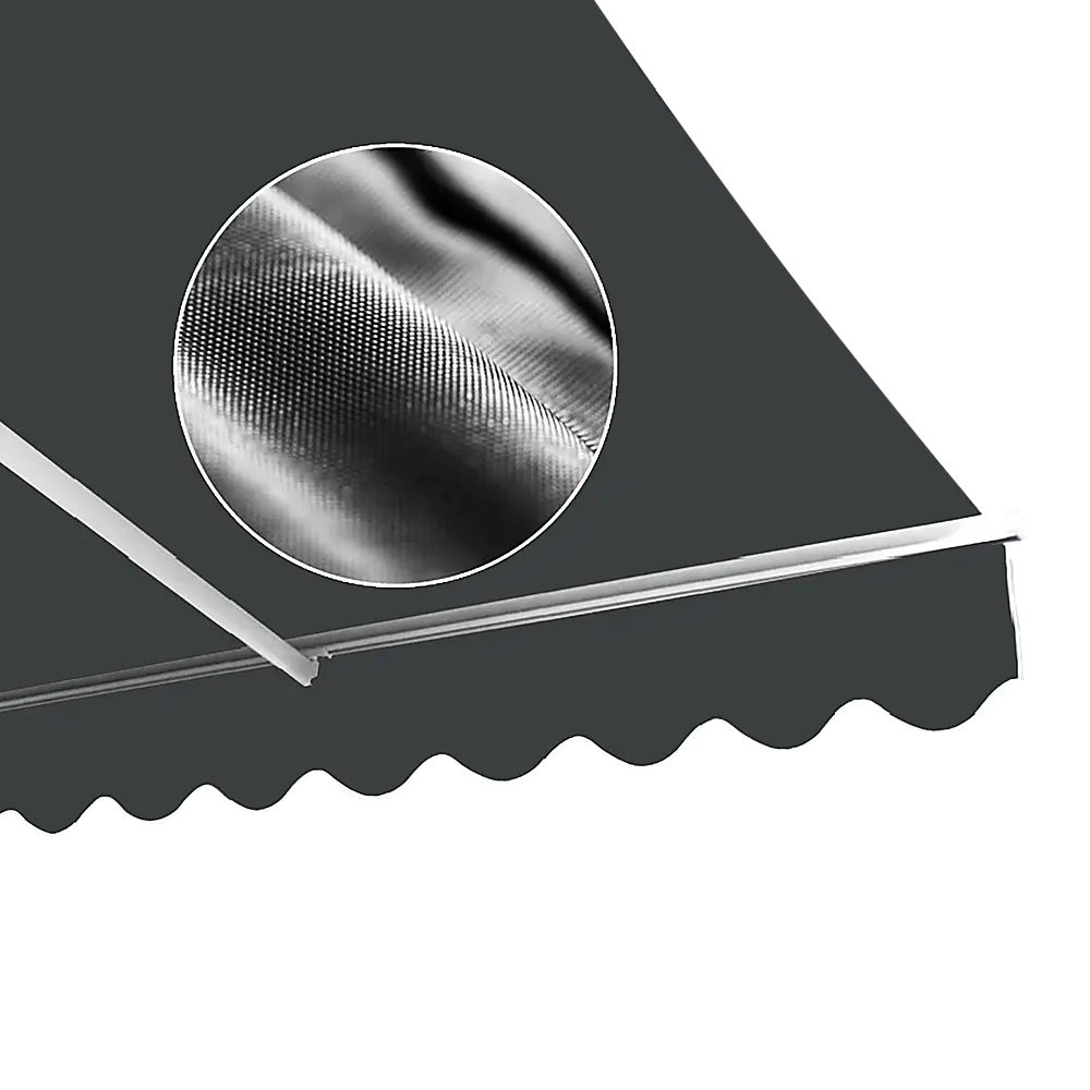 Motorised Outdoor Folding Arm Awning Retractable Sunshade Canopy Grey 4.0m x 2.5m - Home & Garden > Shading