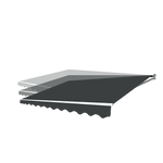 Motorised Outdoor Folding Arm Awning Retractable Sunshade Canopy Grey 4.0m x 3.0m - Home & Garden > Shading