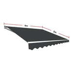 Motorised Outdoor Folding Arm Awning Retractable Sunshade Canopy Grey 4.0m x 3.0m - Home & Garden > Shading