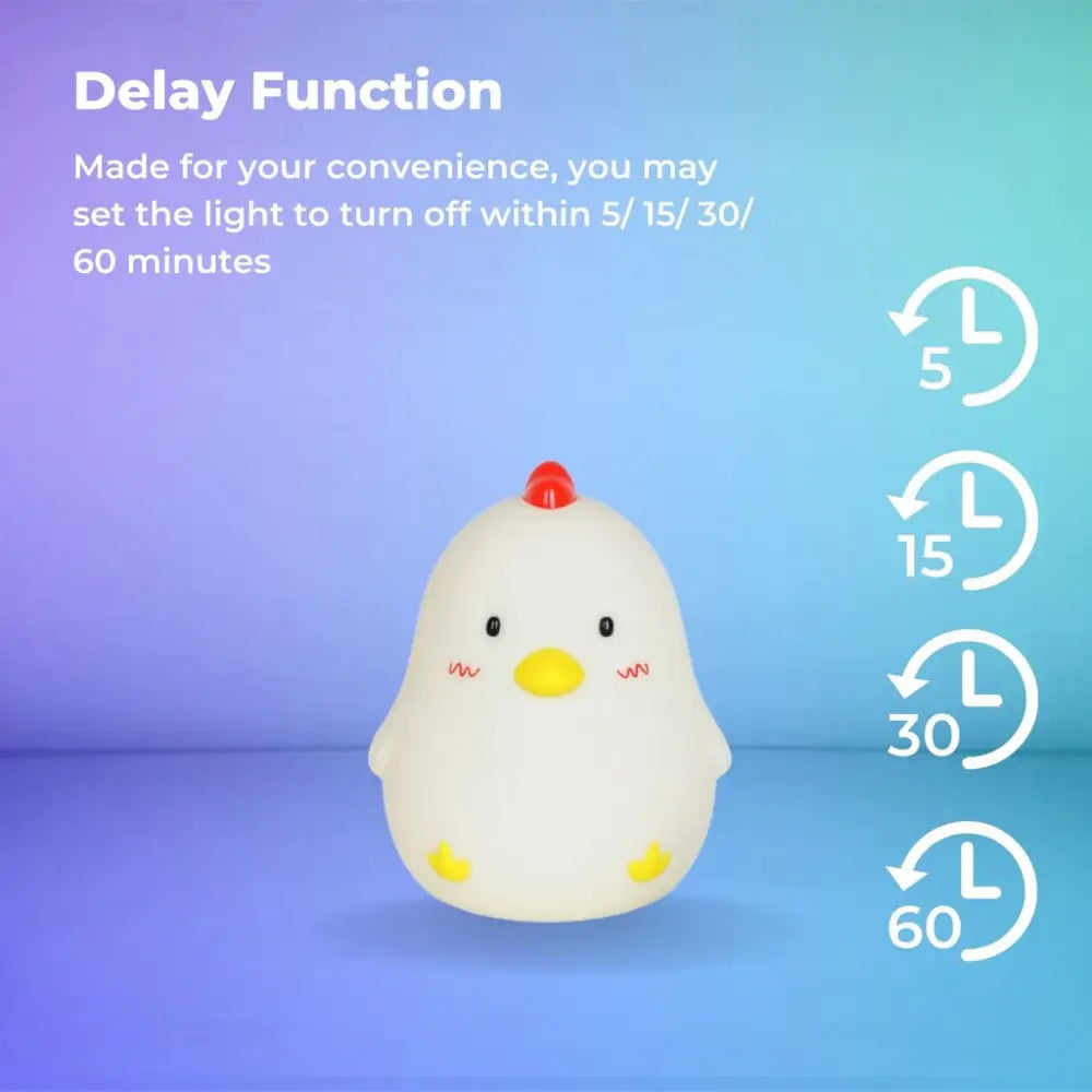 Muid Sleepy Chicken Night Lamp Function Only White HM--103-MUID - Home & Garden > Lighting