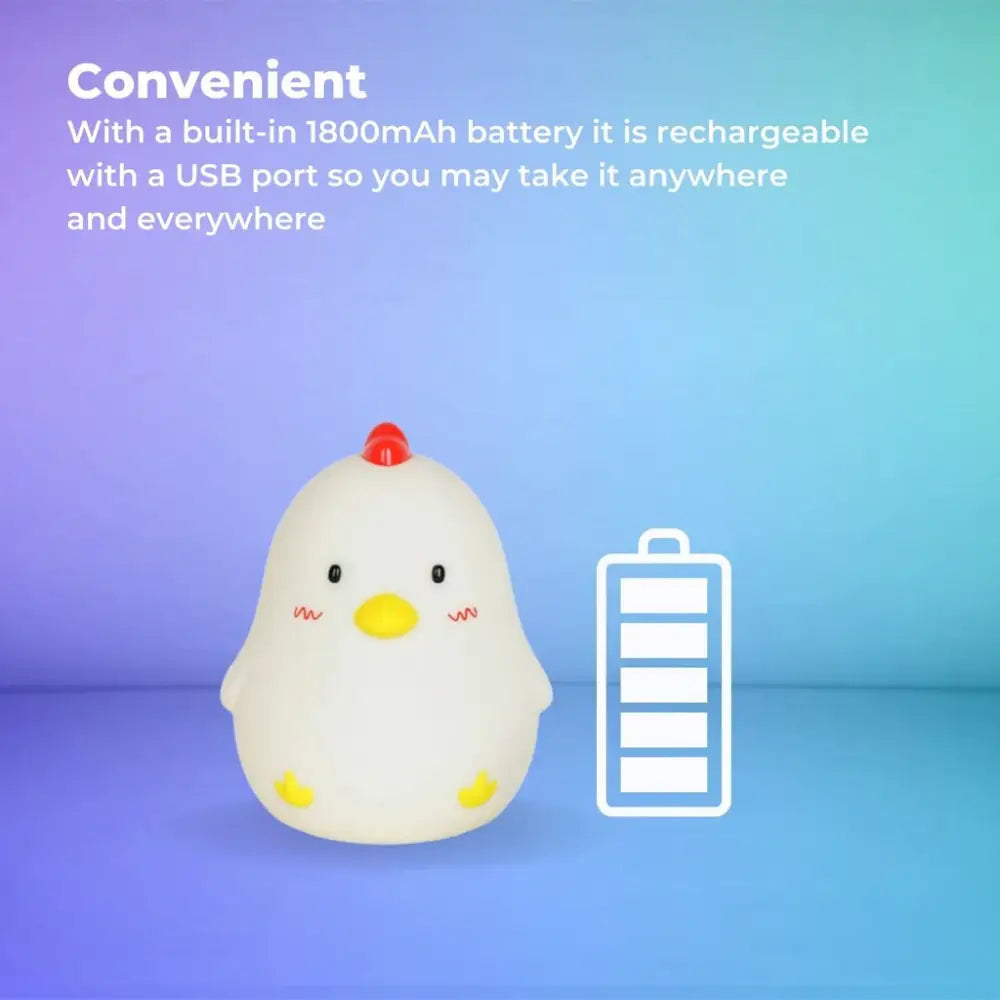 Muid Wake Up Chicken Night Lamp Alarm Clock White HM--104-MUID - Home & Garden > Lighting