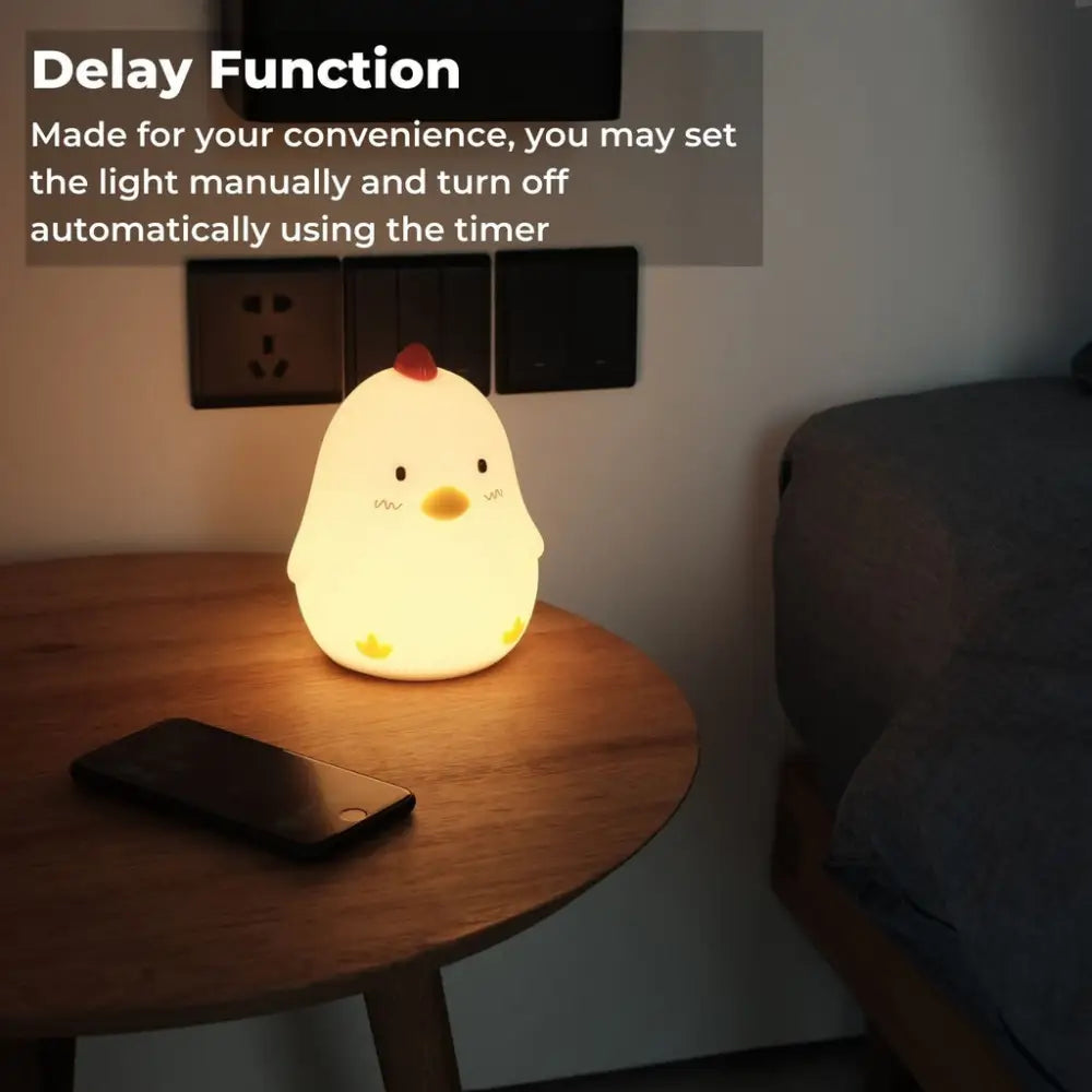 Muid Wake Up Chicken Night Lamp Alarm Clock White HM--104-MUID - Home & Garden > Lighting