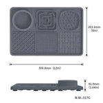 Multi-Functional Slow Feeder Mat for Dogs- Anti-Slip Lick Pad with Multiple Textures Rectangle 2PCS (Blue & Pink) - Pet