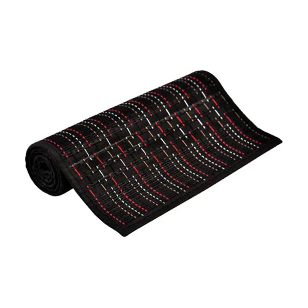 Multi Stitch Bamboo Table Runner 140 x 33cm Black - Home & Garden > Kitchenware