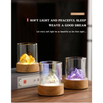 Multicolor LED Glass Night Light with Mountain Design USB Rechargeable - Home & Garden > Lighting > Night Lights &