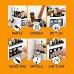 Multifunction Kitchen Utensils Condiment Storage Rack Seasoning Storage Box - Home & Garden > Storage