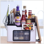 Multifunction Kitchen Utensils Condiment Storage Rack Seasoning Storage Box - Home & Garden > Storage