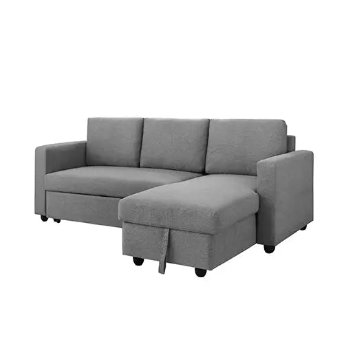Murry 2 Seater Sofa Bed With Pull Out Storage Corner Lounge Set In Grey With Chaise - Furniture > Sofas > Sofas & Sofa