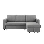 Murry 2 Seater Sofa Bed With Pull Out Storage Corner Lounge Set In Grey With Chaise - Furniture > Sofas > Sofas & Sofa
