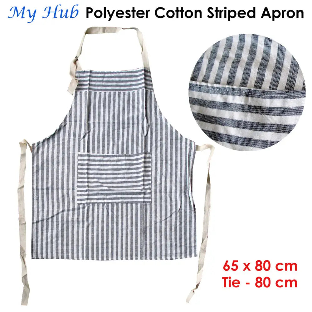 My Hub Polyester Cotton Striped Apron - Home & Garden > Kitchenware