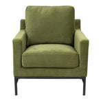 Mylah Fabric Armchair Occasional Accent Arm Chair Green - Furniture > Sofas