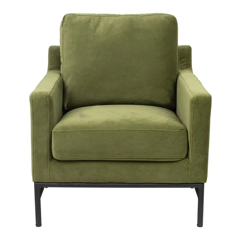 Mylah Fabric Armchair Occasional Accent Arm Chair Green - Furniture > Sofas