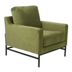 Mylah Fabric Armchair Occasional Accent Arm Chair Green - Furniture > Sofas