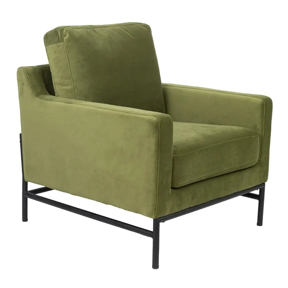 Mylah Fabric Armchair Occasional Accent Arm Chair Green - Furniture > Sofas