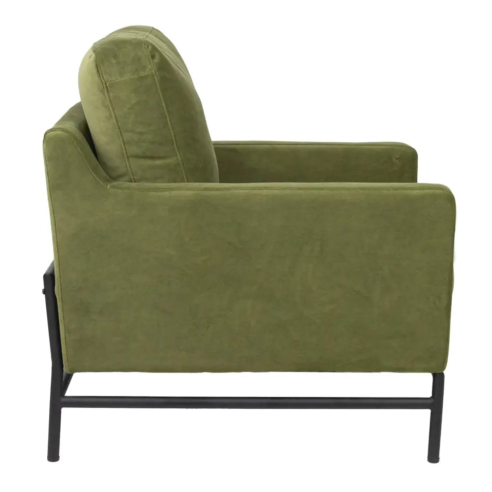 Mylah Fabric Armchair Occasional Accent Arm Chair Green - Furniture > Sofas
