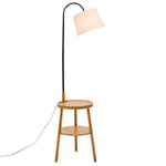 Naples Tripod Floor Lamp Shelf Storage Drawer Bed Side Table Light w/ USB Charger - Home & Garden > Lighting > Floor
