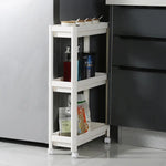 Narrow Gap Storage Rack Basket Shelf Cart Holder for kitchen and laundry Room(4 Layers) - Home & Garden > Storage