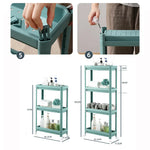 Narrow Gap Storage Rack Basket Shelf Cart Holder for kitchen and laundry Room(4 Layers) - Home & Garden > Storage
