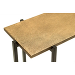 Narrow Golden Black Hallway Console Table with Textured Top - Furniture > Living Room