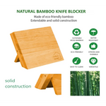 Natural Bamboo Magnetic Knife Block Holder with Strong Magnets for Home Kitchen Storage & Organisation - Appliances >