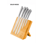 Natural Bamboo Magnetic Knife Block Holder with Strong Magnets for Home Kitchen Storage & Organisation - Appliances >