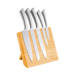 Natural Bamboo Magnetic Knife Block Holder with Strong Magnets for Home Kitchen Storage & Organisation - Appliances >