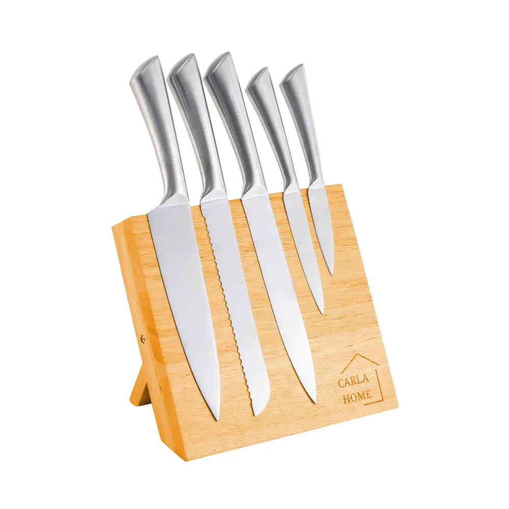 Natural Bamboo Magnetic Knife Block Holder with Strong Magnets for Home Kitchen Storage & Organisation - Appliances >