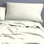 Natural Cotton 500 Thread Count Ivory Sheet Set by Park Avenue Double - Home & Garden > Bedding > Bed Sheets