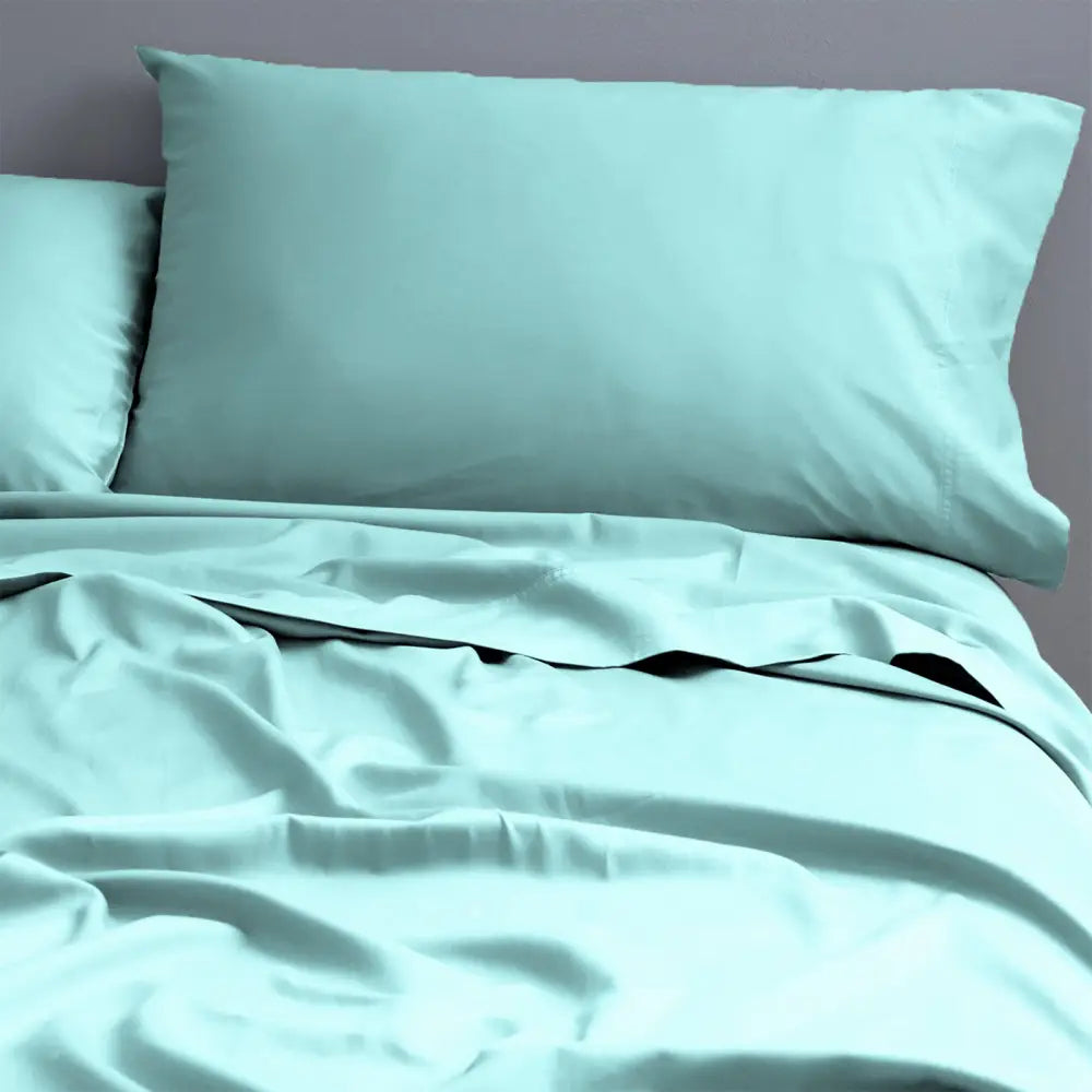 Natural Cotton 500 Thread Count Torquoise Sheet Set by Park Avenue Queen - Home & Garden > Bedding > Bed Sheets