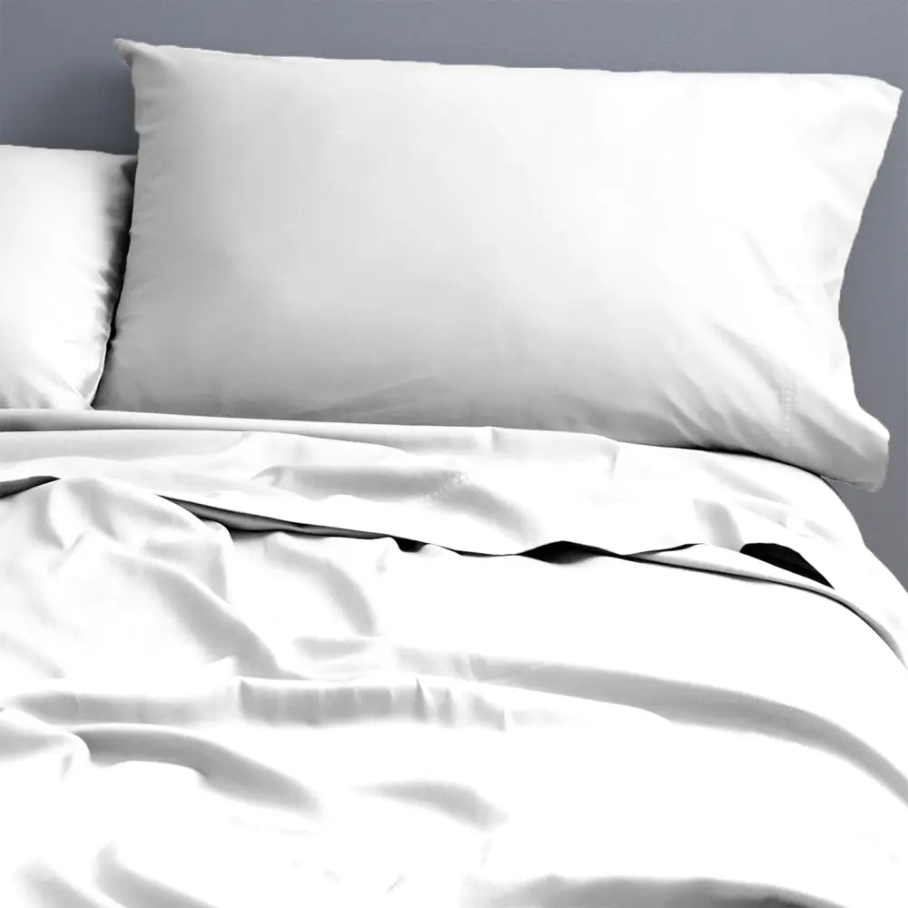 Natural Cotton 500 Thread Count White Sheet Set by Park Avenue Single - Home & Garden > Bedding > Bed Sheets