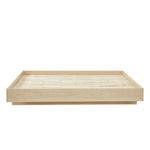 Natural Oak Wood Floating Bed Base Double - Furniture > Bedroom > Beds & Bed Frames