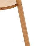 Natural Wooden Tripod Floor Lamp w/ Round Wood Shelf + Off White Linen Shade - Home & Garden > Lighting > Floor Lamps