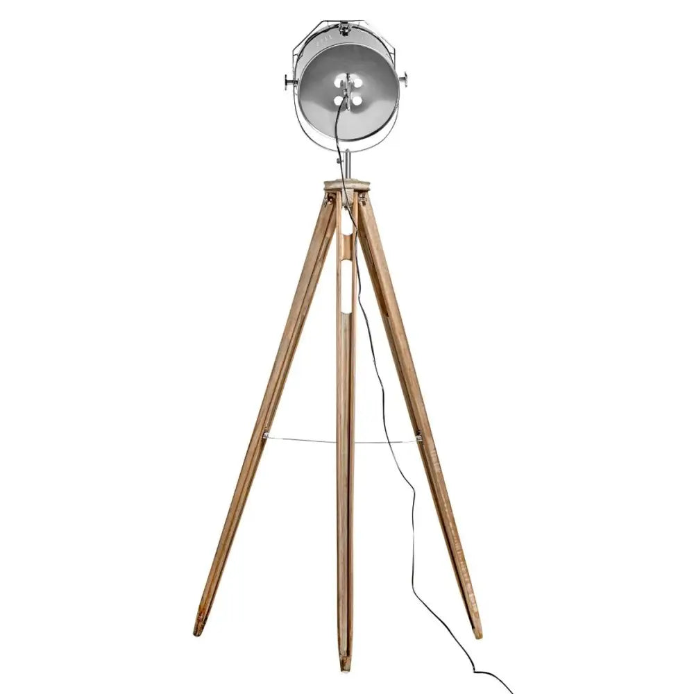 Nautical Tripod Floor Lamp Search Light Modern Chrome Head with Mesh - Home & Garden > Lighting > Floor Lamps