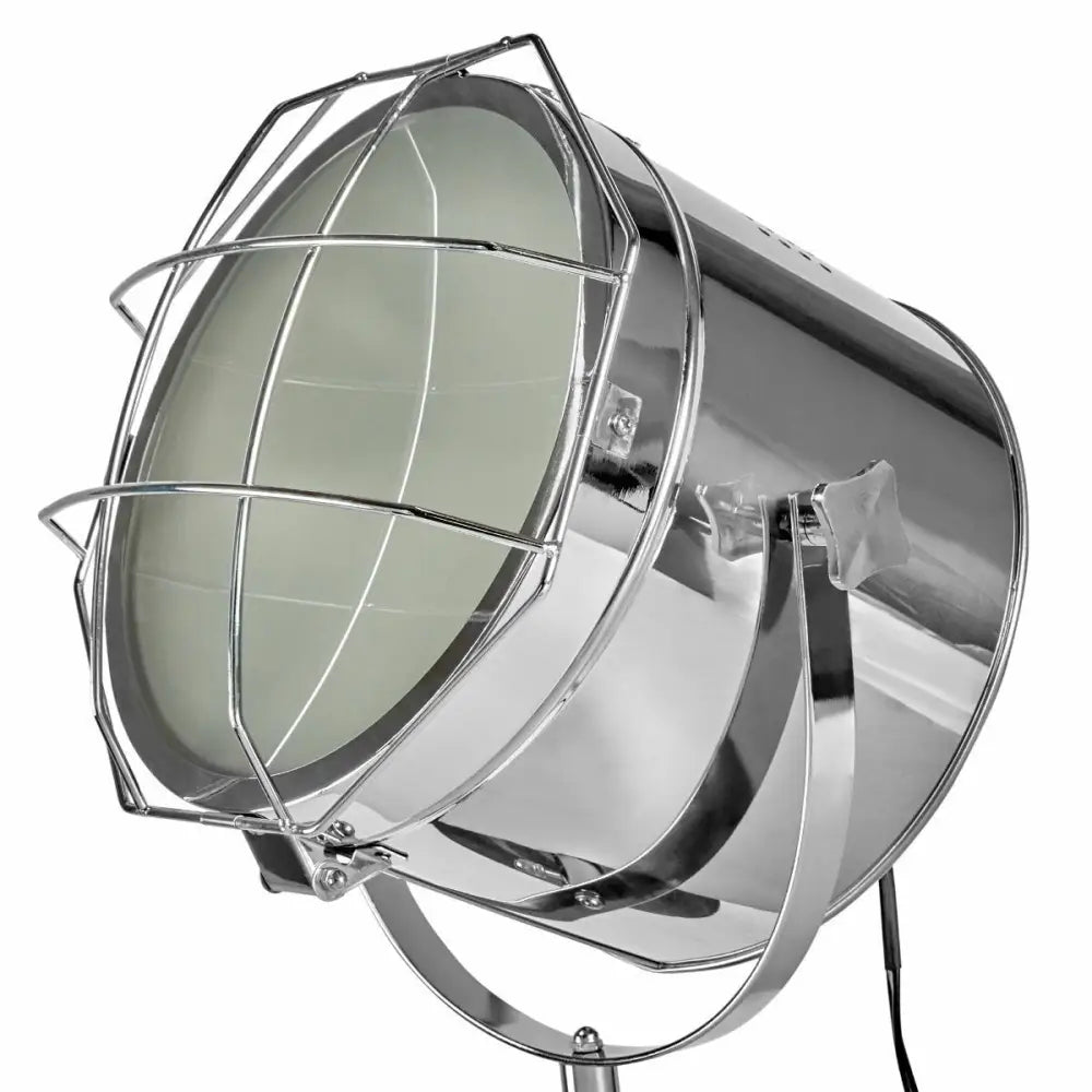 Nautical Tripod Floor Lamp Search Light Modern Chrome Head with Mesh - Home & Garden > Lighting > Floor Lamps