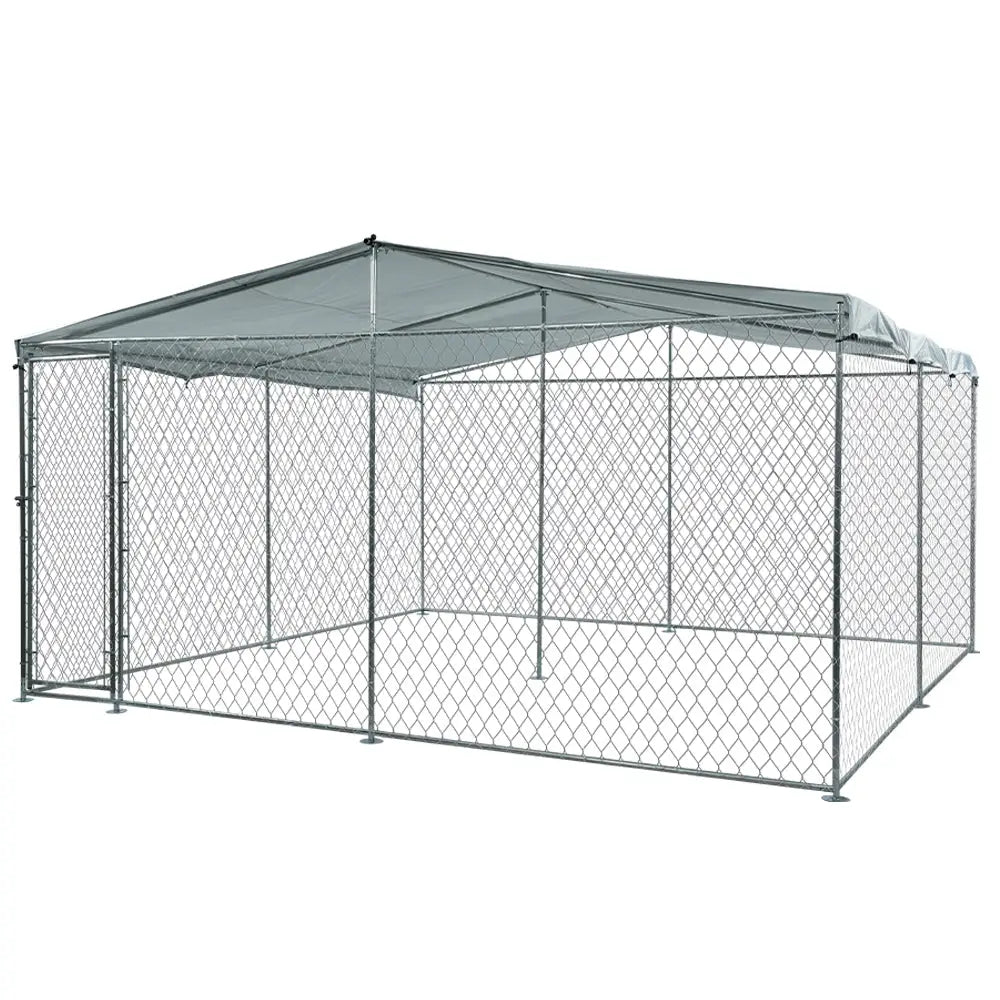 NEATAPET 4x4x1.8m Dog Enclosure Pet Playpen Outdoor Wire Cage Puppy Fence with Cover Shade - Pet Care > Dog Supplies >