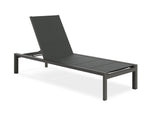 Nerano sun lounge in Charcoal with no headrest
