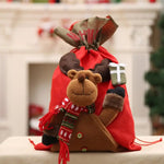 New Christmas Large Jumbo Felt Santa Sack Children Xmas Gifts Candy Stocking Bag Reindeer (56x35cm) - Occasions >
