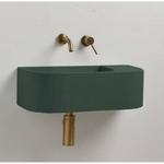 New Concrete Cement Wash Basin Counter Top Matte Lake Green Wall Hung Basin - Furniture > Bathroom > Tap & Sink