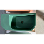 New Concrete Cement Wash Basin Counter Top Matte Lake Green Wall Hung Basin - Furniture > Bathroom > Tap & Sink