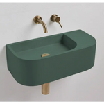 New Concrete Cement Wash Basin Counter Top Matte Lake Green Wall Hung Basin - Furniture > Bathroom > Tap & Sink