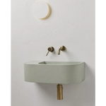 New Concrete Cement Wash Basin Counter Top Matte Mint Green Wall Hung Basin - Furniture > Bathroom > Tap & Sink