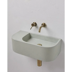 New Concrete Cement Wash Basin Counter Top Matte Mint Green Wall Hung Basin - Furniture > Bathroom > Tap & Sink