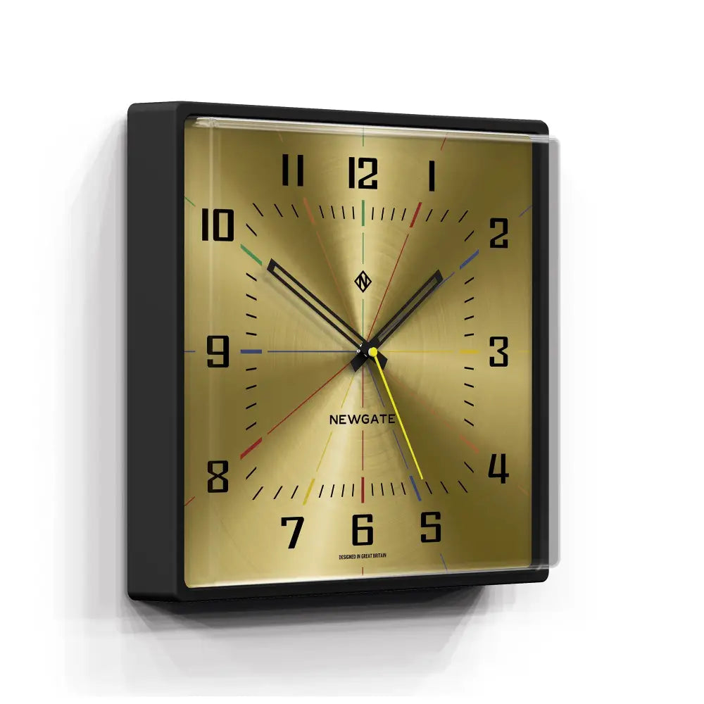 Newgate Box Office Wall Clock Brass - Home & Garden > Decor > Clocks